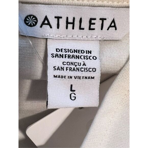 NWT! Athleta Magnolia White (Ivory) Eastbound Sweatshirt Large - Picture 4 of 9